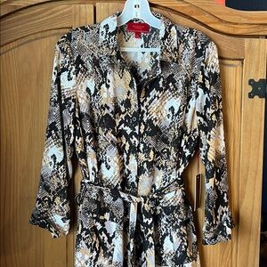 Convertible Snake Print Dress